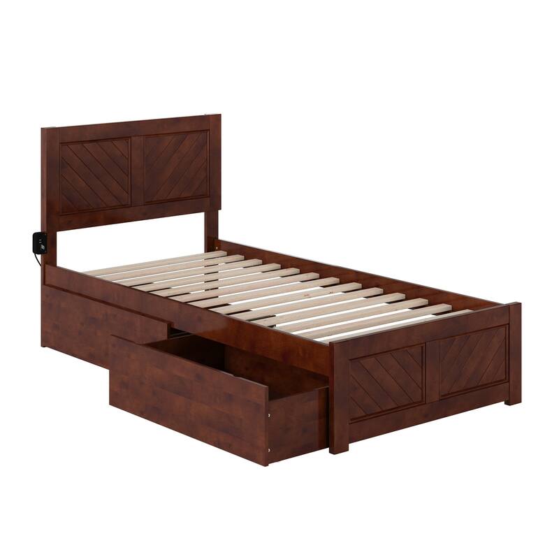 Canyon Platform Bed with Matching Footboard & Storage Drawers