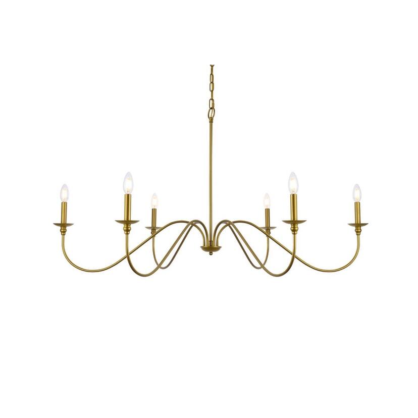 Bellevue EGCH46481 Nerita 6 Light 48" Wide Taper Candle Chandelier