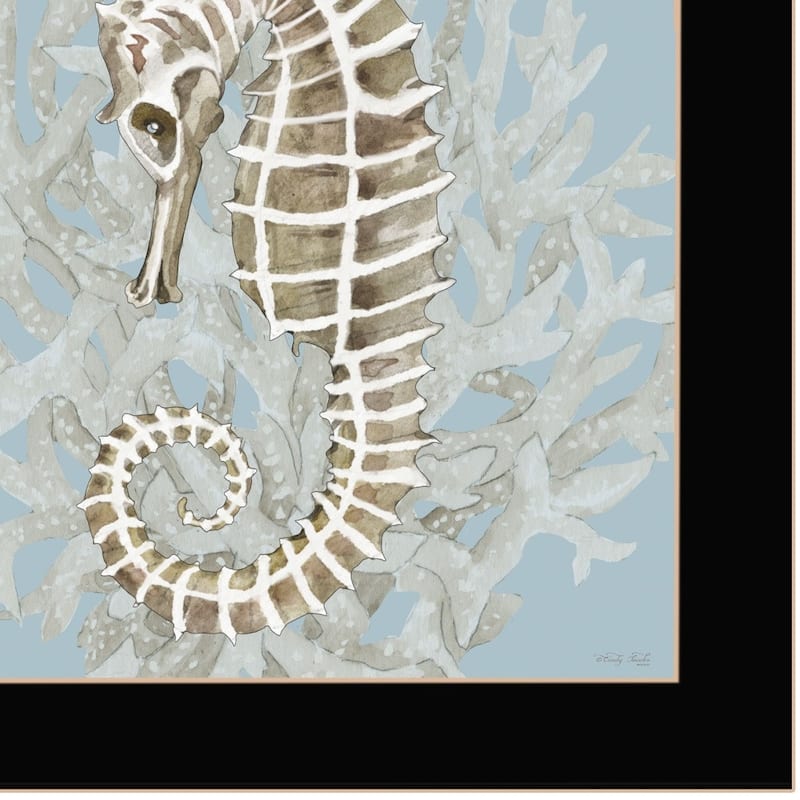 Coral Seahorse II 1 Black Framed Print Wall Art - Bed Bath & Beyond ...