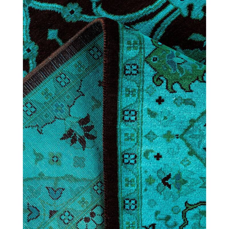 Overdyed, One-of-a-Kind Hand-Knotted Area Rug - Red - 4' 2" x 6' 0"