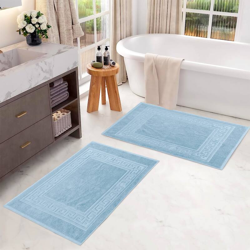 Superior Plush & Absorbent 900 GSM Cotton Bath Mat - (Set of 2)