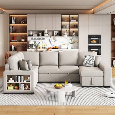 U-shaped Sectional Sofa Pull-out Sofa Bed