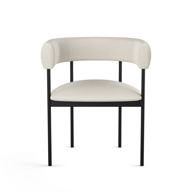 Amisco Julius Upholstered Dining Chair with arms and Metal Legs