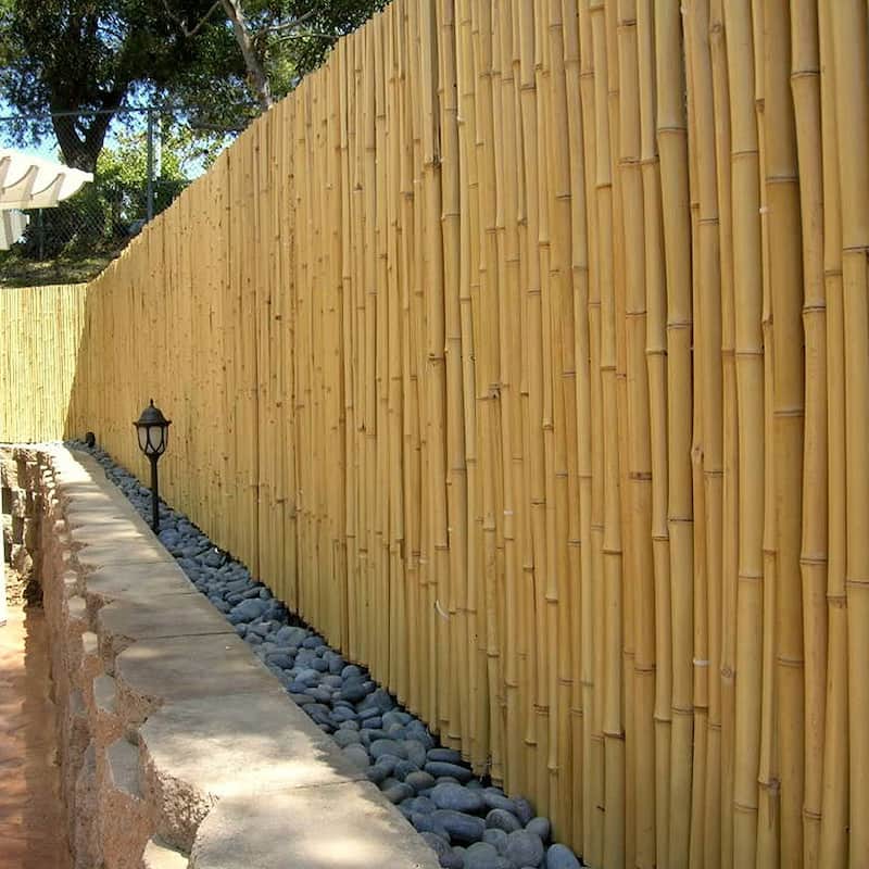 Natural Bamboo Fencing Rolled Fence Panel Patio Privacy Screen