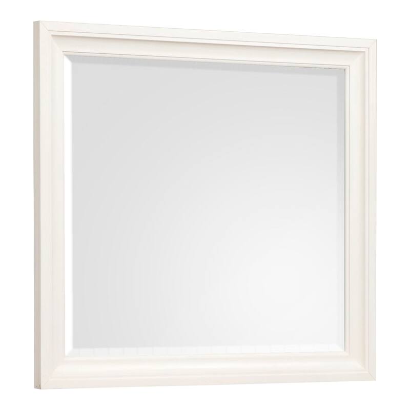 Magnussen Home Kingston Whisper White And Cerused Nutmeg Drawer Dresser With Landscape Mirror