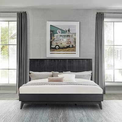 Carnaby Platform Bed Frame in Black Wood
