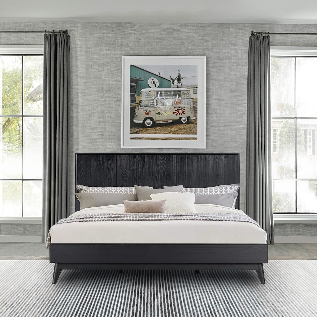 Carnaby Platform Bed Frame in Black Wood