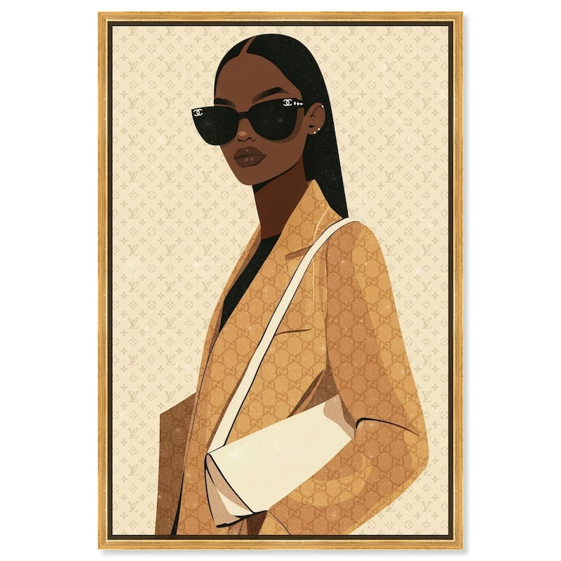 Elegant Coat Gal Canvas by Art Remedy - Gold - 24" x 36"