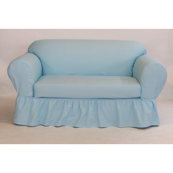 Ruffled cotton sofa slipcover deals
