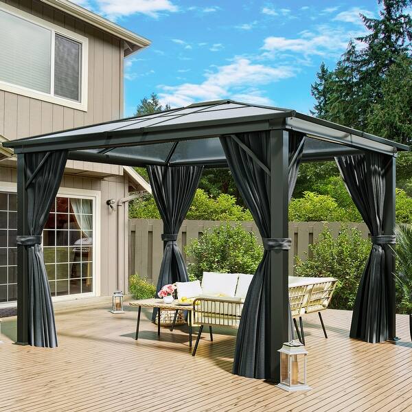 12 Ft. W x 10 Ft. D Metal Patio Gazebo Bed Bath & Beyond 37397455
