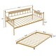 preview thumbnail 12 of 22, Twin Oak Legs & Steel Combination Daybed Bed Frame with Trundle