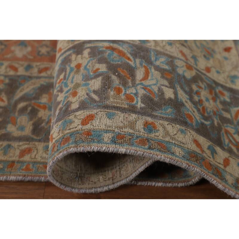 Traditional Najafabad Persian Vintage Rug Hand-Knotted Wool Carpet - 6'11"x 10'5"
