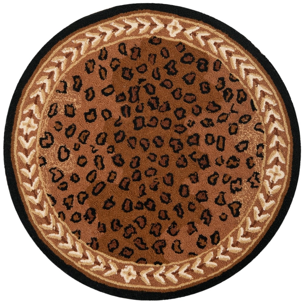 SAFAVIEH Handmade Chelsea Solar Garden Leopard French Country Wool Rug