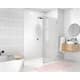 Glass Warehouse 78" x 34" Frameless Shower Door - Single Fixed Panel - Matte Black