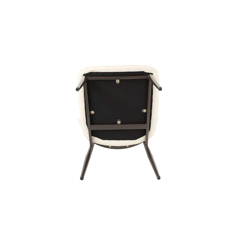 Dining Chairs Set of 2, PU Leather Seat Cushion, Modern Kitchen Chairs for Bedroom Dining Room