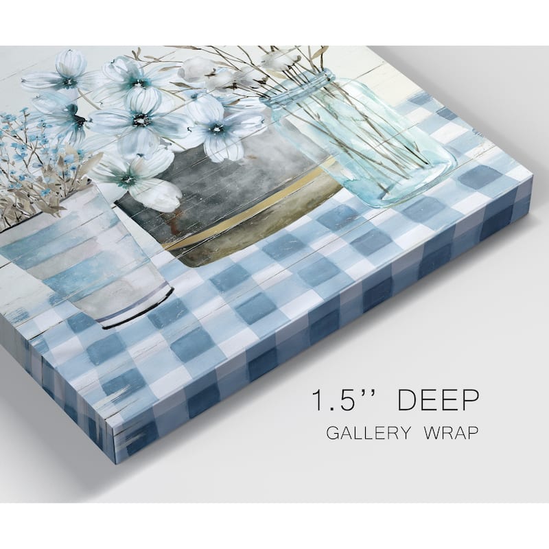 Blue Farmhouse-Premium Gallery Wrapped Canvas - Ready to Hang