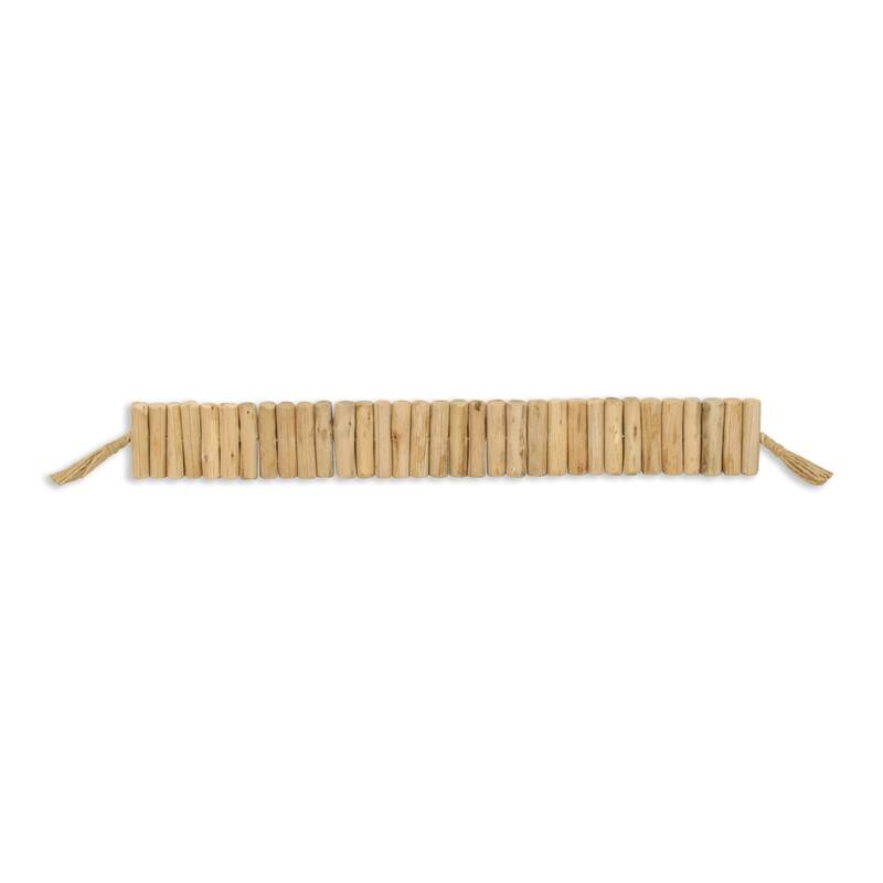 HomeRoots 40" Brown Wood Rods And Rope Decorative Tassel - 4' X '40' X '1