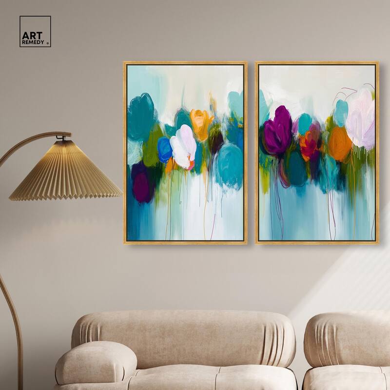 Expressive Flow II Canvas Set of 2 by Art Remedy