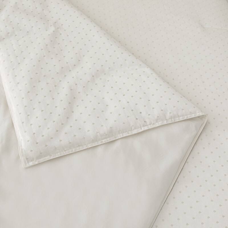 HiEnd Accents Belle Ivory Swiss Dot Duvet Cover Set, 3PC