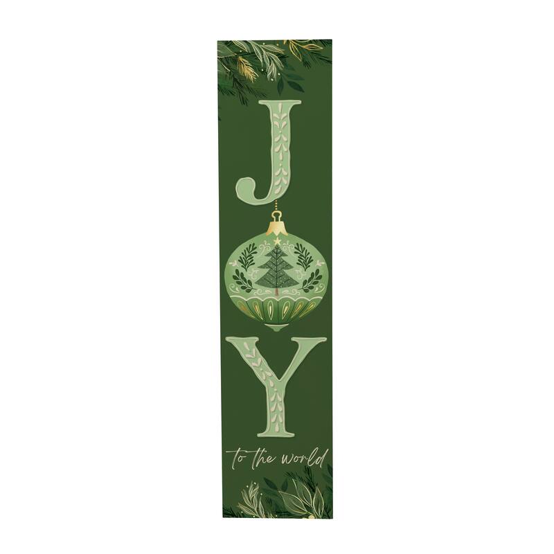 Shades of Green Joy Porch Leaner, "Joy To The World" - 46"H - Multicolor