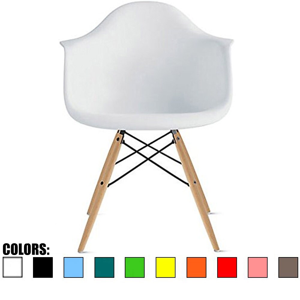 Shop 2xhome Plastic Dining Room Chair Desk Retro Designer Kitchen Natural Wood Legs Molded Shell Desk Eiffel Vintage Dowel Dsw Office Overstock 22512588