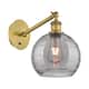Option Brushed Brass / Light Smoke Deco Swirl