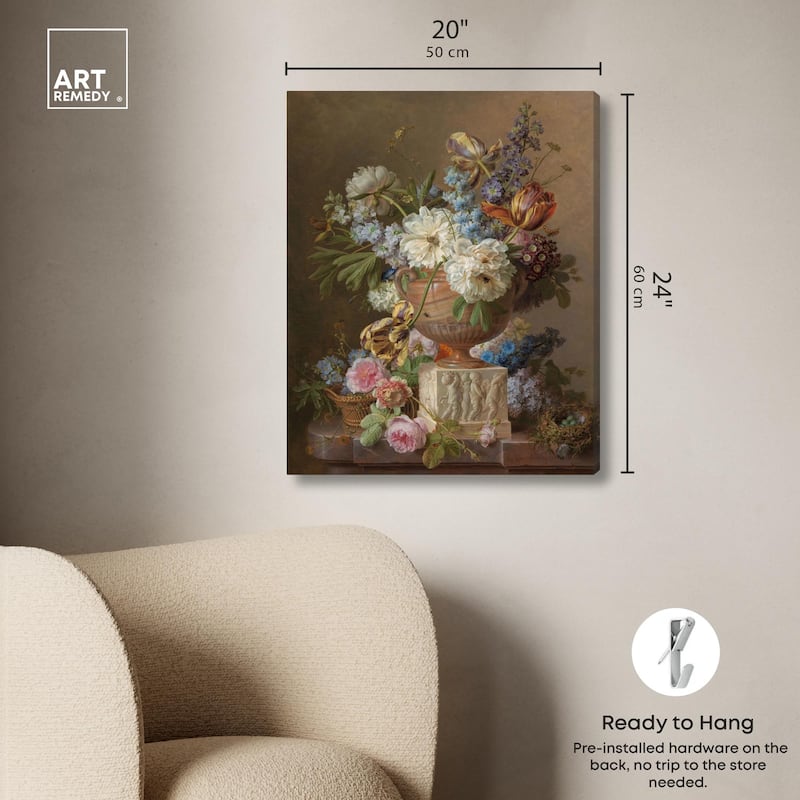 Alabaster Vase 1783 Canvas by Art Remedy, Gallery Wrapped