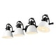 preview thumbnail 2 of 1, Golden Lighting 3602-BA4 WH Duncan 4 Light 34" Wide Vanity Light with