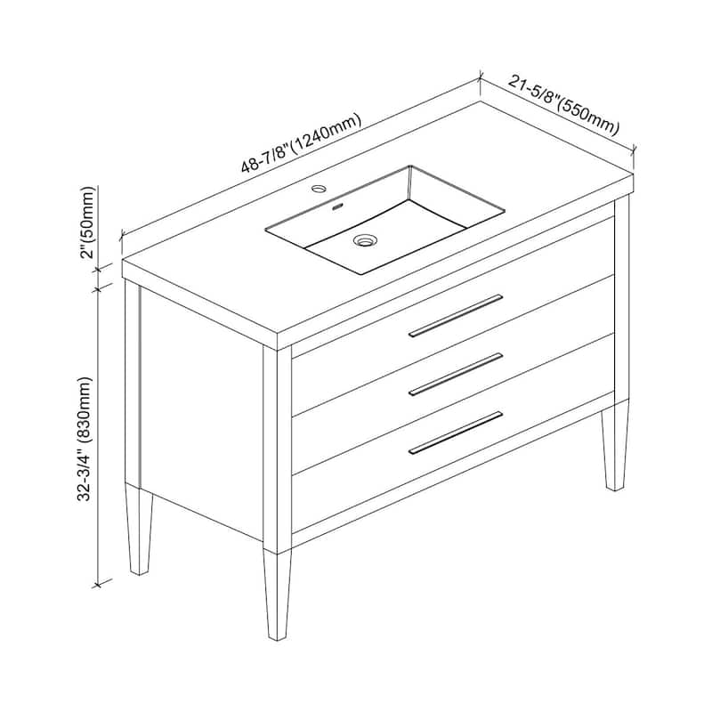 Ayer 48" Single Bathroom Vanity Set