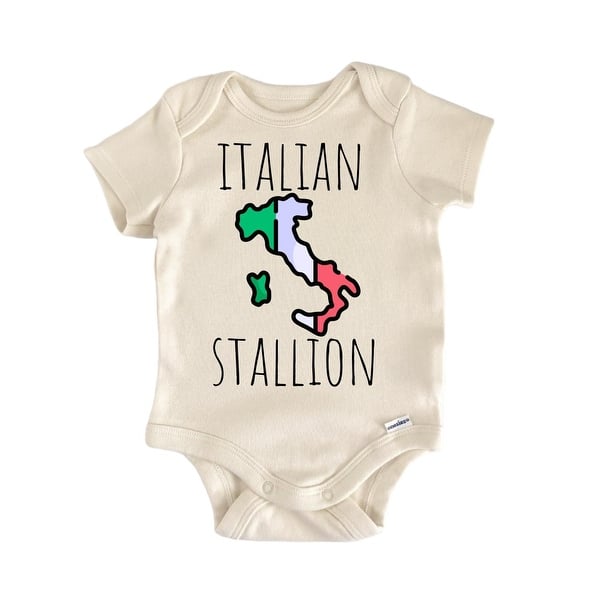 slide 2 of 6, Italian Stallion Italy - Baby Bodysuit Blue - 0-3M