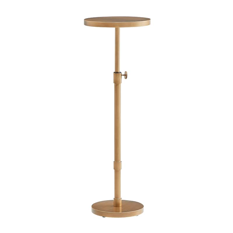Mesic Antique Brass Adjustable Height Accent Table