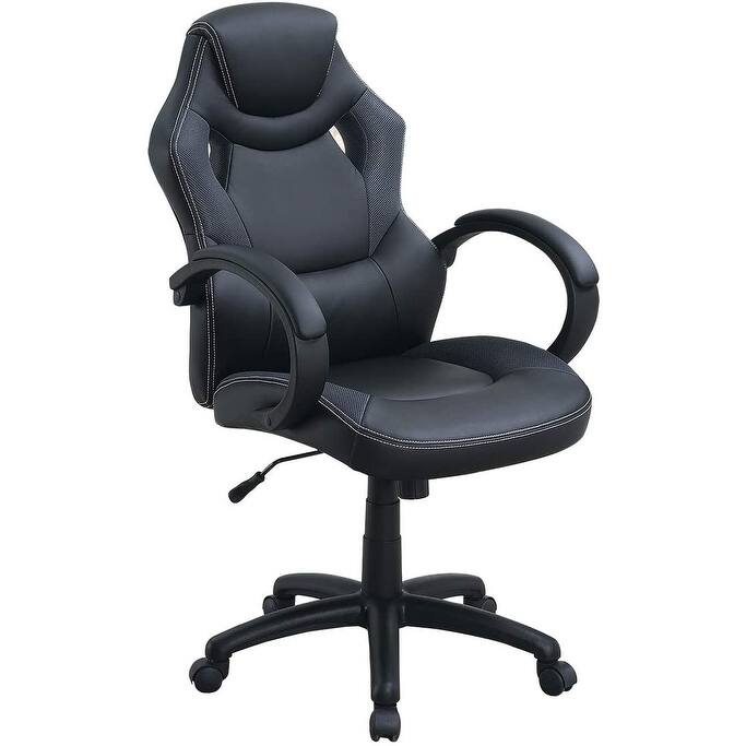 Modern Upholstered Office Chair with Adjustable Height & Cushioned Comfort for Gaming & Work