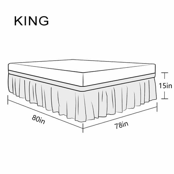 Elastic Replaceable Pleated Wrap Around Bed Skirts Bed Bath & Beyond