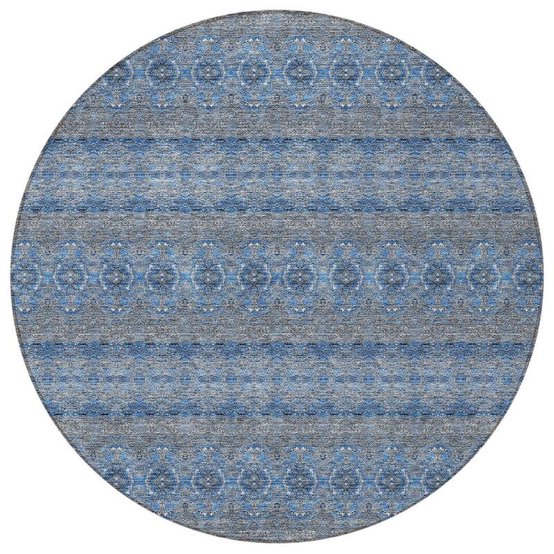 HomeRoots Floral Medallion Transitional Rectangle Outdoor Rug