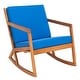 preview thumbnail 40 of 89, SAFAVIEH Outdoor Patio Furniture Vernon Rocking Chair w/ Cushion - 25.6" W x 37.7" D x 30.7" H