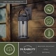 preview thumbnail 3 of 9, VAXCEL Cumberland 19.75 in. H 1-Light Rust Iron Dusk to Dawn Sensor Rustic Outdoor Wall Sconce, Steel, Clear Seeded Glass Shade
