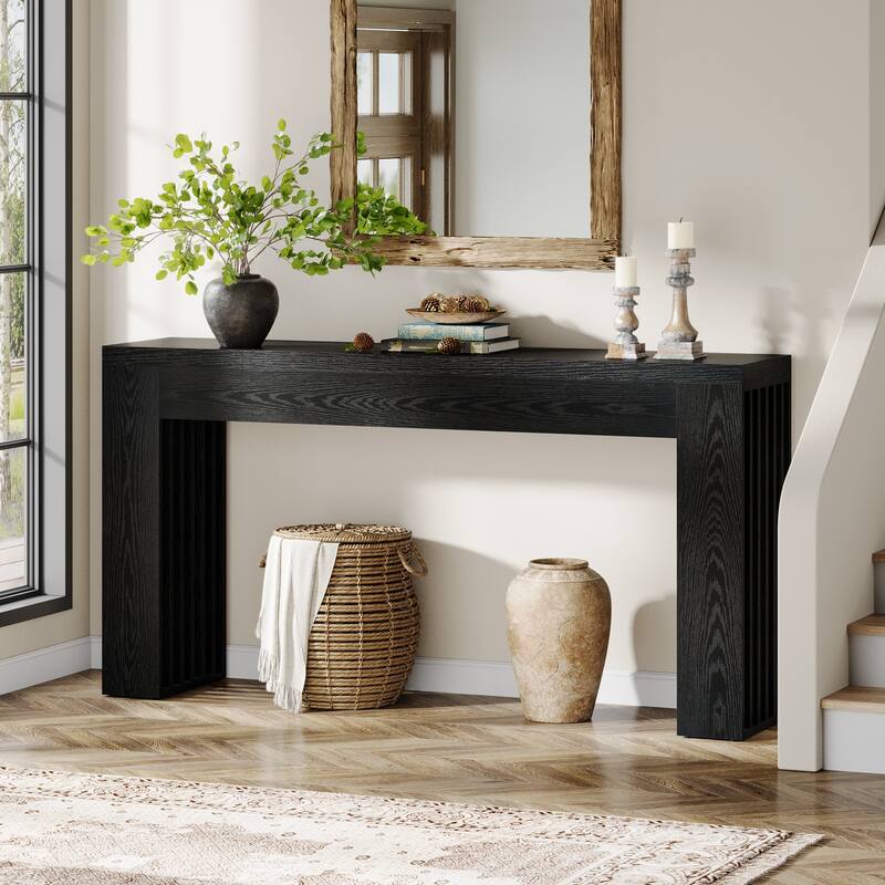 59-Inch Console Table for Living Room, Farmhouse Entryway Table