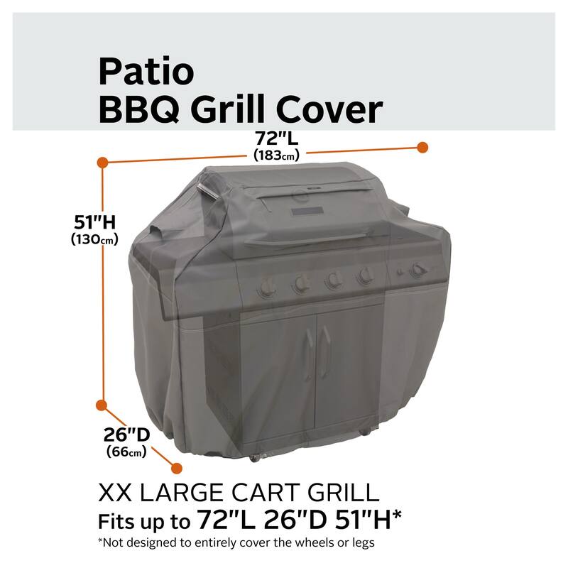 Classic Accessories Ravenna Water-Resistant 72 Inch BBQ Grill Cover
