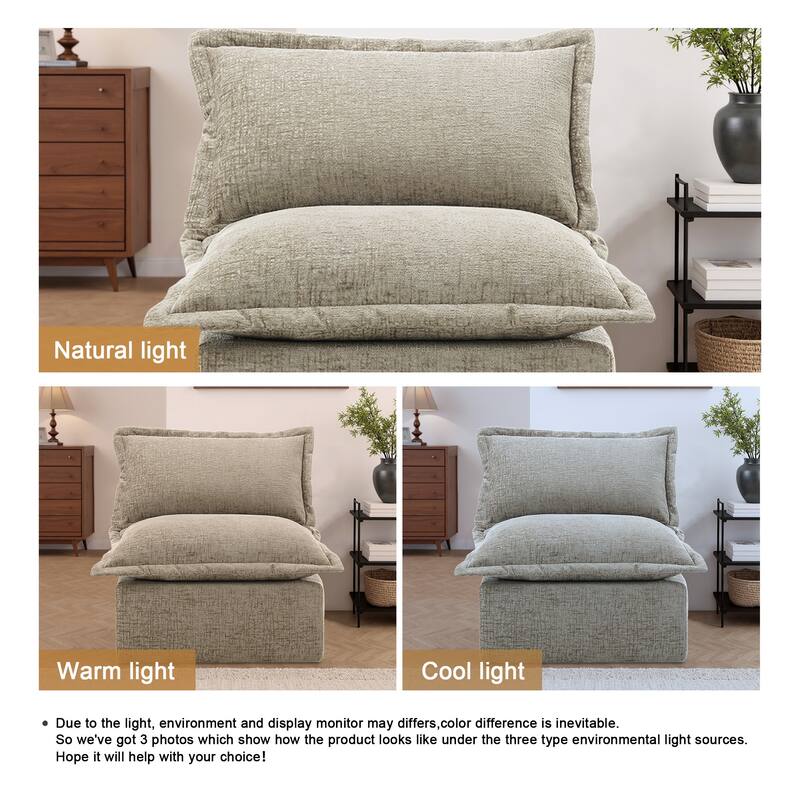 Comfy Cloud Chenille Upholstered Modular Sectional Sofa