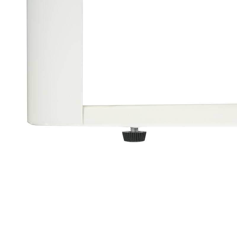 Indoor 3-Tier Metal Round Side Table with Sliding Door Cabinet