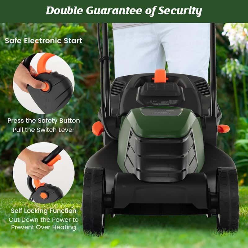 Costway Electric Corded Lawn Mower 12-AMP 14-Inch Walk-Behind - See Details