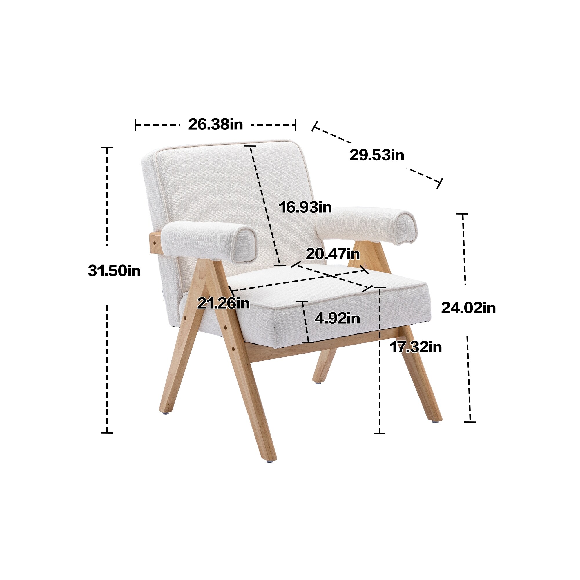 Recliner dimensions in discount feet
