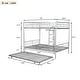 preview thumbnail 7 of 14, Multifunctional Full over Full Metal Bunk Bed With Trundle,Save Space or Split Into 2 Beds