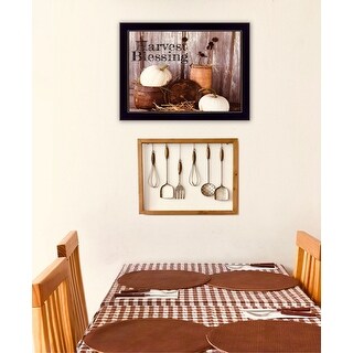 TrendyDecor4U Farmhouse "Harvest Blessings" Framed Print Wall Art by ...