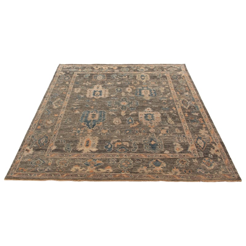 ECARPETGALLERY Hand-knotted Jules Serapi Dark Grey Wool Rug - 7'11 x 10'1