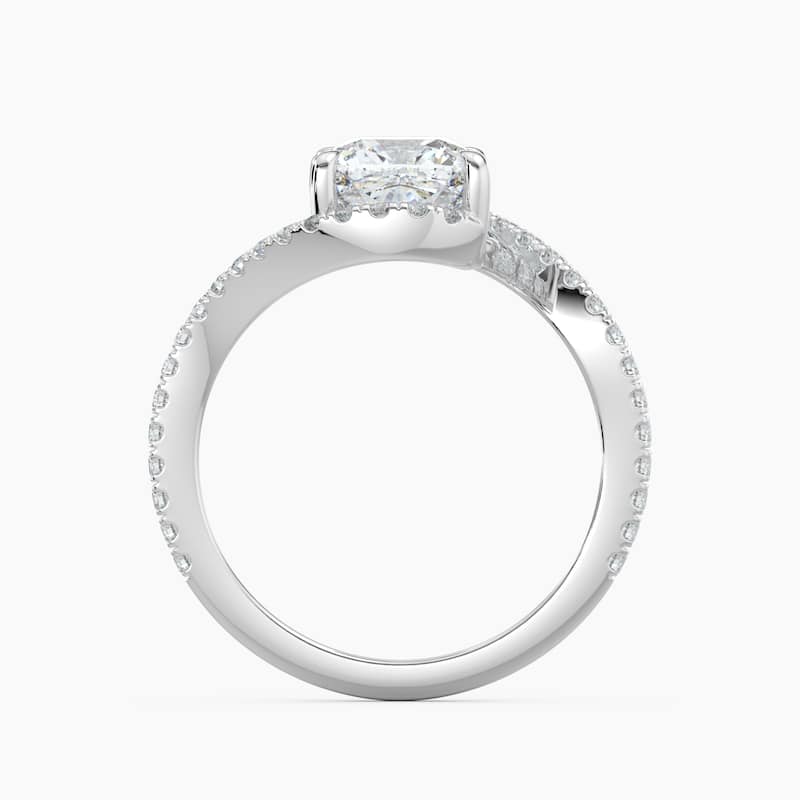 Auriya 14k Gold Cushion Lab Grown Diamond Bypass Engagement Ring 1.00 to 5.00 ct. tw. (F-G, VS)