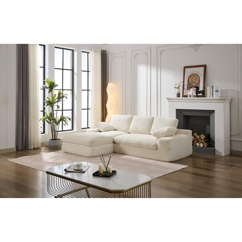 98.4'' L-Shaped 4 Seater Modular Sectional Sofa with Chaise, Modern Design, Comfortable High-Resilience Foam Cushions