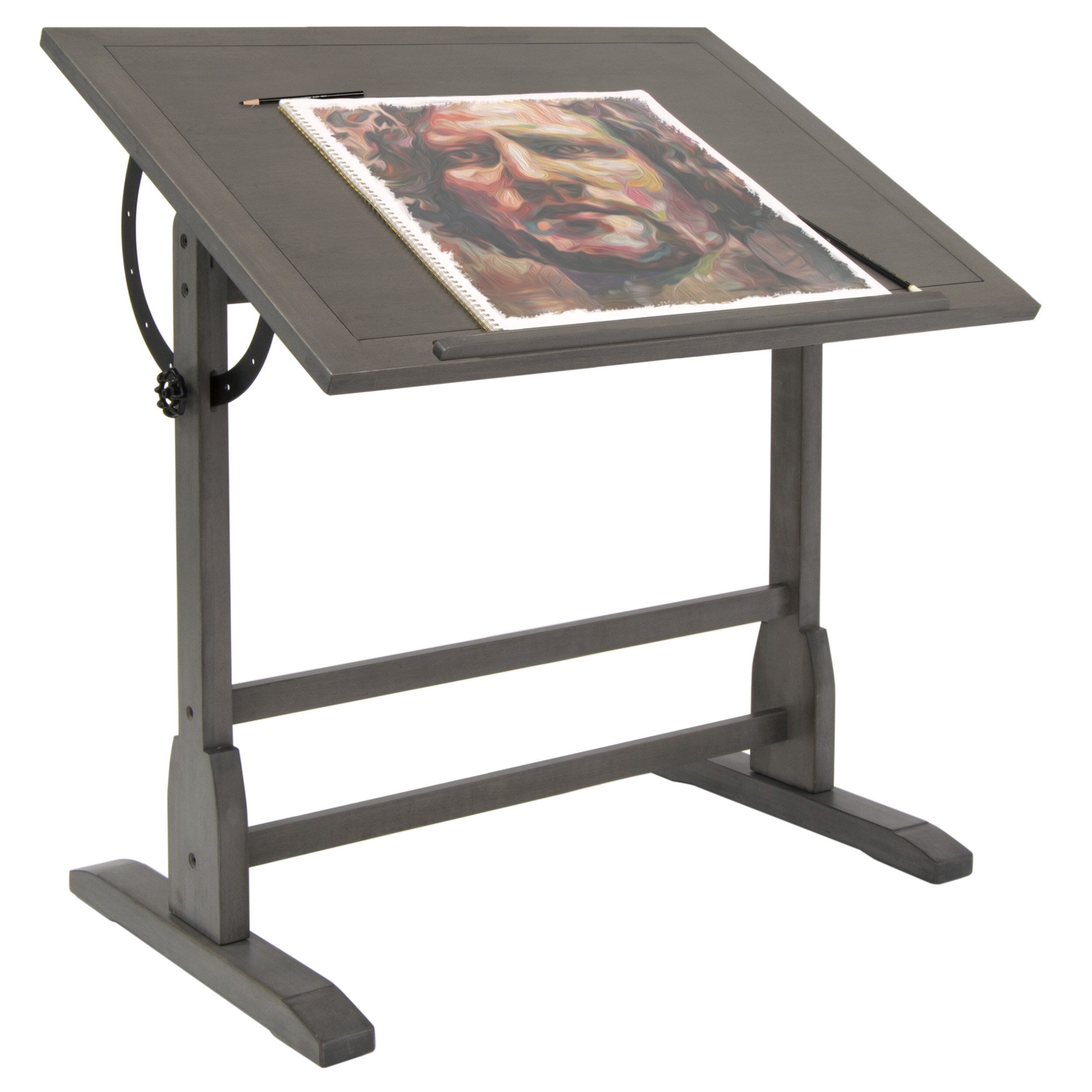 Studio Designs 36-inch Vintage Wood Drafting Table with Angle Adjustable  Top for Drawing - Bed Bath & Beyond - 7824970