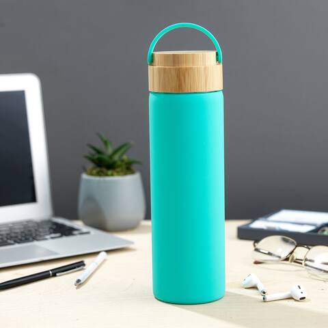 JoyJolt Glass Water Bottle with Carry Strap & Silicone Sleeve - 20 oz