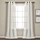 Lush Decor Farmhouse Textured Grommet Sheer Window Curtain Panel Pair - 120" x 38" - White